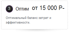 продвижение сайта — цена от 15 000 руб — схема Оптим